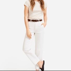 Everlane White straight leg pants